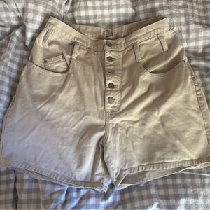 Vintage Sasson Cream High Waisted Shorts